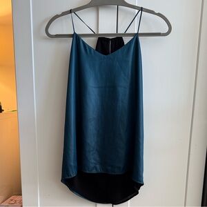 Express Reversible Teal/Black Silky Camisole Top